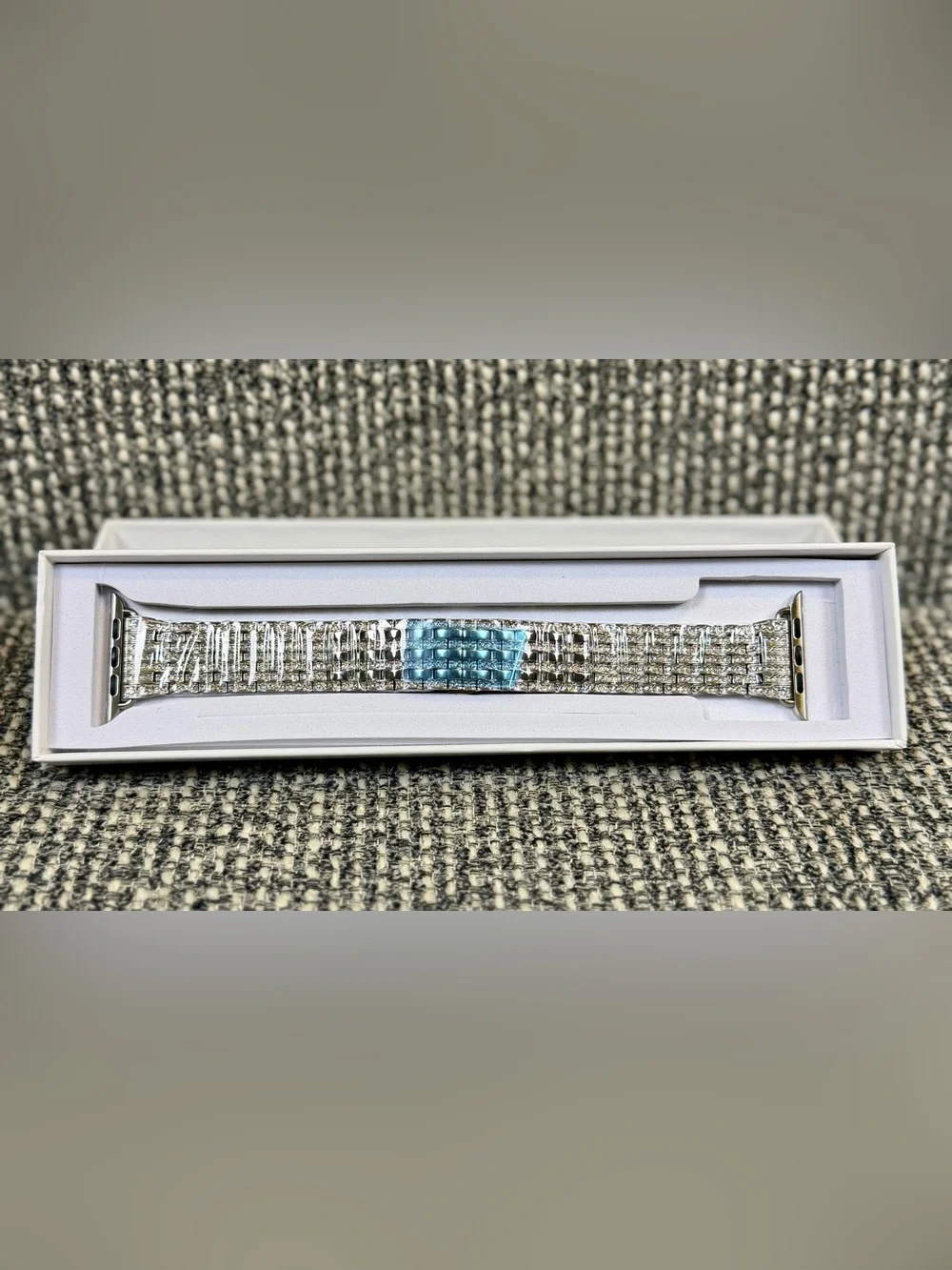 42mm Apple Watch Bling Rhinestone Apple Watch Band Silver Crystal Bracelet Strap